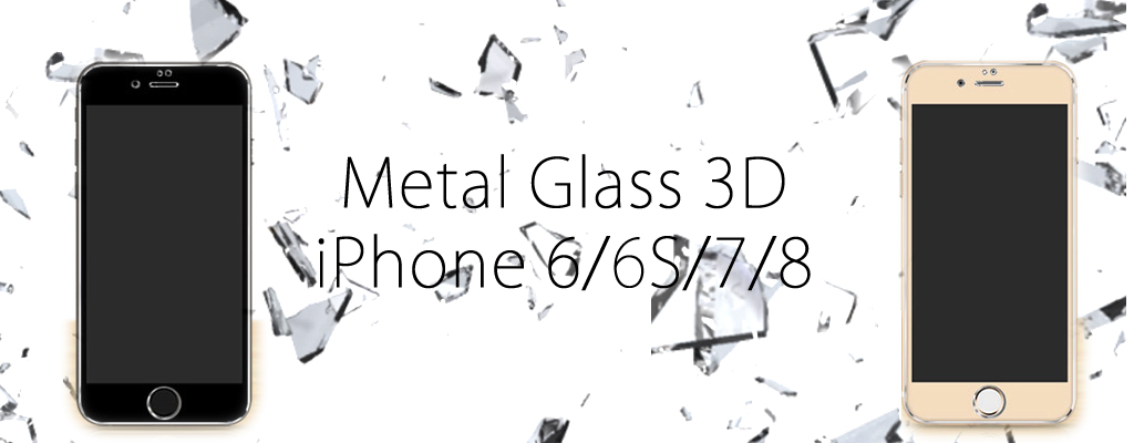 Металлическое стекло для айфона 6